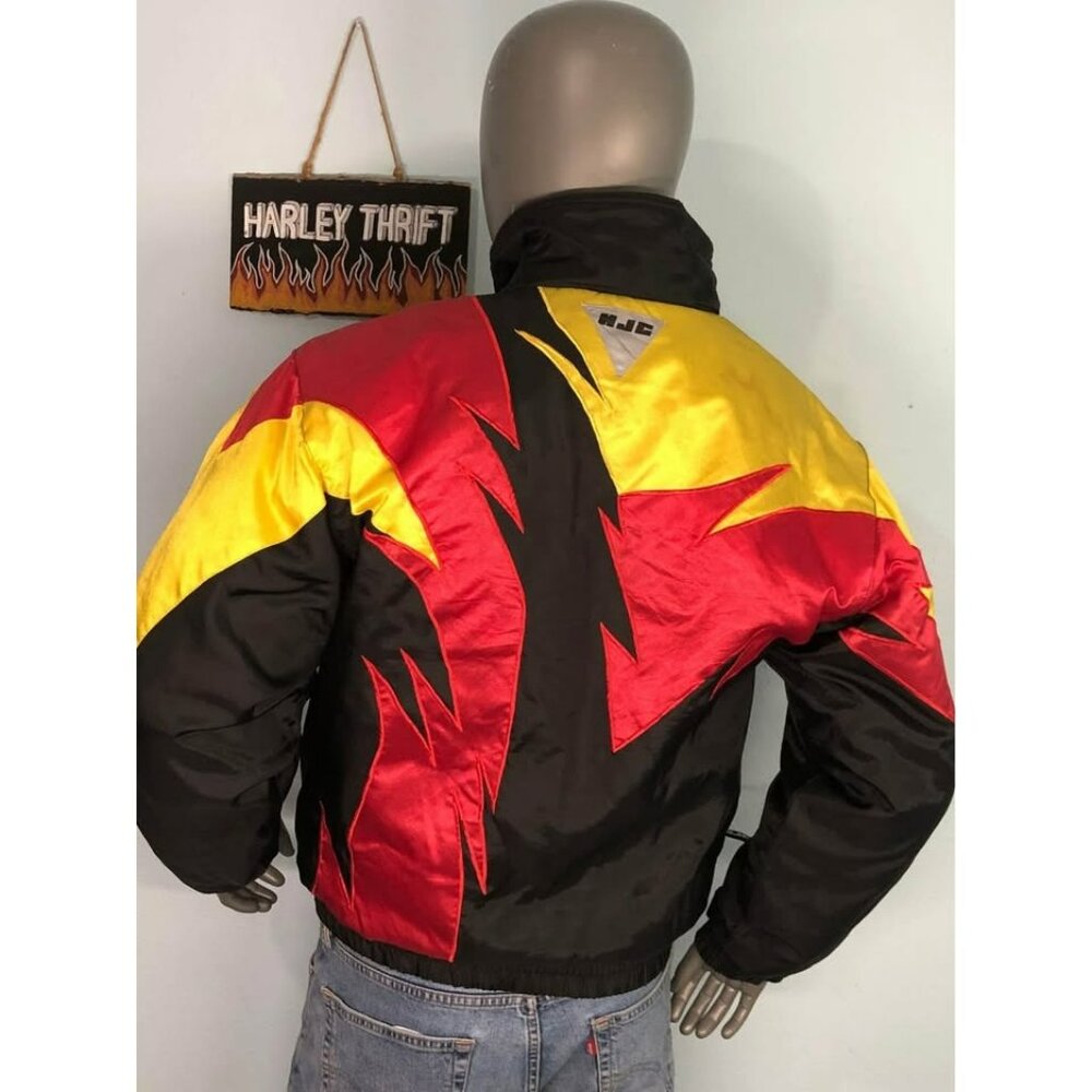 VTG 90's HJC Racing Jacket Large Men, Snowmobile
